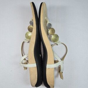 Vionic Lizbeth T Strappy Sandals Women White Medallion Size 10? Podiatrist *Read